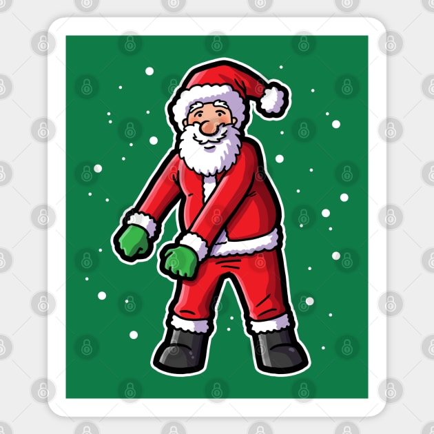 Flossing Santa Sticker by Dopamine Creative